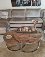 Richmond Interiors Salontafelset Kensington Als Nieuw, Huis en Inrichting, Tafels | Salontafels, Ophalen, 50 tot 100 cm, Rond