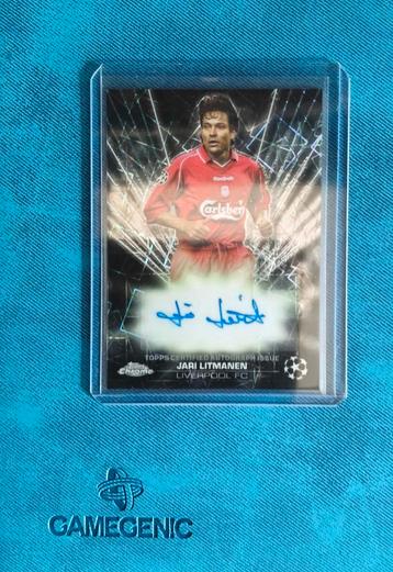 Black Lazer Autograph Topps..Jari Litmanen Liverpool (Ajax ) beschikbaar voor biedingen