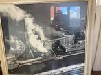 KLM luchtfoto brand haven Amsterdam, Ophalen, Gebruikt, Paleis of Waag