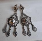 Prachtige zilveren oorhangers met echte Marcasiet.(925)., Sieraden, Tassen en Uiterlijk, Oorbellen, Hangers, Overige kleuren, Ophalen of Verzenden