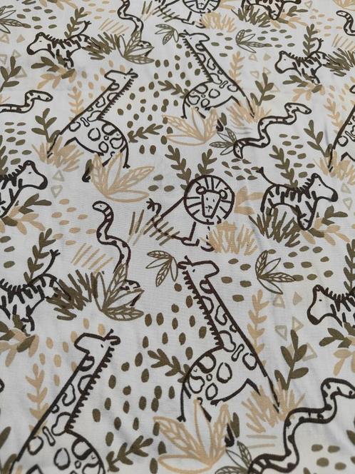 Safari diertjes 100% katoen, Hobby en Vrije tijd, Stoffen en Lappen, Nieuw, Katoen, 120 cm of meer, 30 tot 200 cm, Ophalen of Verzenden