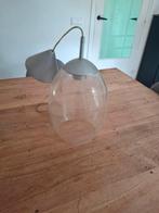 Glazen hanglamp, Huis en Inrichting, Lampen | Hanglampen, Ophalen, Gebruikt, Glas, Minder dan 50 cm