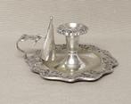 Fraaie antieke verzilverde blaker met dover., Ophalen of Verzenden, Zilver