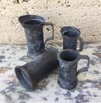 Franse maatkannetjes tin 4 stuks, Antiek en Kunst, Antiek | Tin, Ophalen of Verzenden