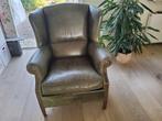 Leren oorfaeteuille, Huis en Inrichting, Fauteuils, Ophalen, Gebruikt, 75 tot 100 cm, 75 tot 100 cm
