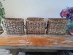 3 leuke gezellige ovale plantenmanden van riet, Ophalen of Verzenden, Gebruikt, Minder dan 60 cm, Minder dan 30 cm