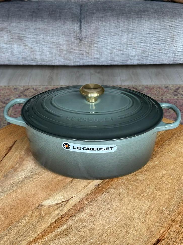 Le Creuset gietijzeren braadpan ovaal 31 cm – Thyme, Huis en Inrichting, Keuken | Potten en Pannen, Nieuw, Koekenpan of Braadpan