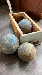Houten ballen en ern lade blauw- wagenschuur, Ophalen of Verzenden