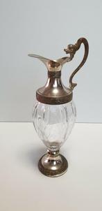 2254)verzilverd kristallen glazen karaf, van Distillerie but, Antiek en Kunst, Antiek | Glas en Kristal, Ophalen of Verzenden