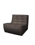 Ethnicraft N701 Sofa fauteuil + hocker grijs |Van €1866, nu, Nieuw, Ophalen of Verzenden, 50 tot 75 cm, Etnicraft