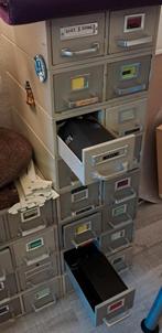 Vintage Archiefkasten met lades, Huis en Inrichting, Kasten | Roldeurkasten en Archiefkasten, Ophalen, Gebruikt, Vintage, Minder dan 100 cm