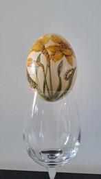 Handbeschilderd struisvogelei, Huis en Inrichting, Ophalen of Verzenden, Zo goed als nieuw