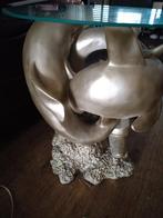 Bijzettafel fossiel zuilen dolfijnen, Huis en Inrichting, 45 tot 60 cm, Minder dan 55 cm, Rond, Ophalen of Verzenden