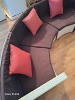 Loungebank halfrond 5 personen met een ronde tafel, Tuin en Terras, Ophalen, Zo goed als nieuw
