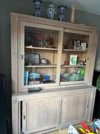 Eikenhouten buffetkast 180 B, 220h, Ophalen, 200 cm of meer, 150 tot 200 cm, Eikenhout