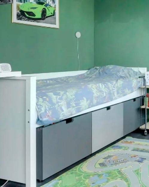 Kajuitbed 1 persoonsbed Bopita incl valrek en trap, Huis en Inrichting, Slaapkamer | Stapelbedden en Hoogslapers, Gebruikt, Halfhoogslaper