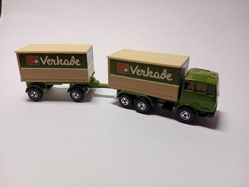 Efsi Mercedes vrachtwagen Verkade met aanhanger, Hobby en Vrije tijd, Modelauto's | 1:87, Zo goed als nieuw, Bus of Vrachtwagen