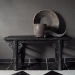 Robuuste oude Nepalese pot bak kruik hout sober sleets uniek, Ophalen of Verzenden, Nieuw