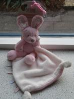 Knuffeldoek + konijn merk VIB Very Important Baby roze/wit, Kinderen en Baby's, Ophalen of Verzenden, Nieuw, Konijn