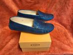 Tod’s moccasins platte schoenen maat 38,5, Blauw, Instappers, Ophalen of Verzenden, Zo goed als nieuw