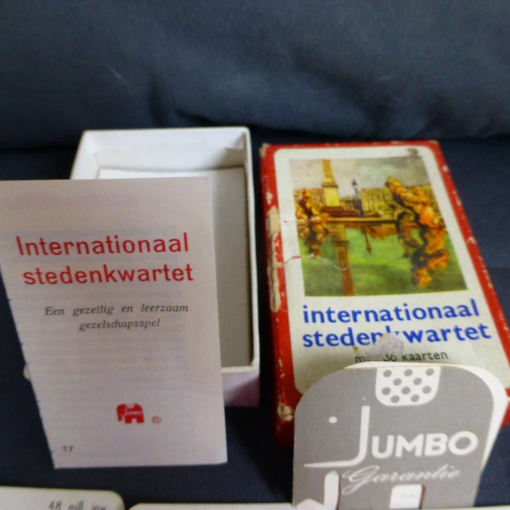 Kwartet Internationaal Steden van Jumbo nr 7, Verzamelen, Speelkaarten, Jokers en Kwartetten, Ophalen of Verzenden, Gebruikt, Kwartet(ten)