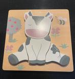 Houten puzzel koe, Gebruikt, Ophalen of Verzenden, Van hout, Minder dan 10 stukjes