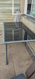 Tuintafel aluminium, Tuin en Terras, Tuintafels, Ophalen, Gebruikt, Rechthoekig, Aluminium