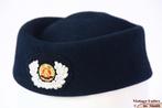 kleine Vintage Dames Uniform hoed DDR donker blauw 51-53, Gebruikt, Meisje, Hoed, Ophalen of Verzenden