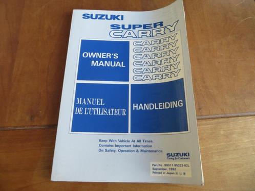 Instructieboek Suzuki Super Carry 1992, mooie staat!, Auto diversen, Handleidingen en Instructieboekjes, Ophalen of Verzenden