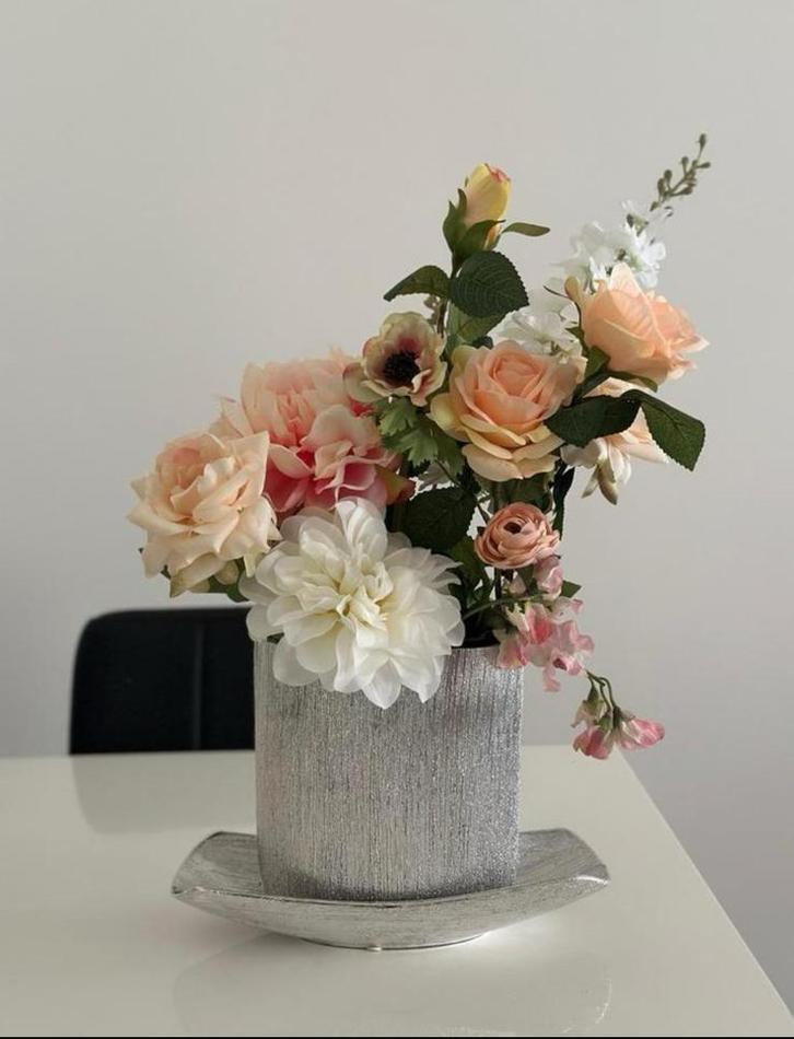 Stoneware vaas, Huis en Inrichting, Woonaccessoires | Vazen, Zo goed als nieuw, Overige kleuren, Minder dan 50 cm, Overige materialen