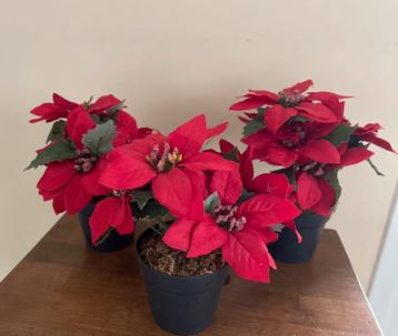 Kunstplant kerstster rood in pot | decoratie kerst kerstmis beschikbaar voor biedingen
