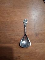 Viooltje suiker/theeschepje verzilverd DE 90, Antiek en Kunst, Antiek | Bestek, Ophalen of Verzenden