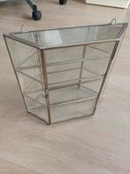 Glazen vitrine kastje, Huis en Inrichting, Kasten | Vitrinekasten, Ophalen, Minder dan 50 cm, Gebruikt, Minder dan 100 cm