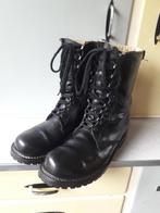 Legerboots 45 leer, Zwart, Boots, Ophalen of Verzenden, Gedragen