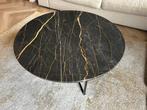 MARMEREN SALONTAFEL, Huis en Inrichting, Tafels | Salontafels, Ophalen, Rond, Zo goed als nieuw, Minder dan 50 cm