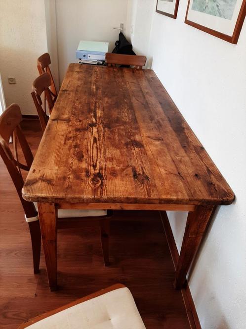 Antieke Franse Boerentafel met Laden, Antiek en Kunst, Antiek | Meubels | Tafels, Ophalen