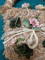 -	Decoratie stro hanger mand, Huis en Inrichting, Woonaccessoires | Overige, Ophalen of Verzenden, 'T Olde Gre-j, Info@toldegrej.nl