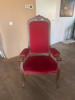 Antieke rood velours fauteuil, Ophalen