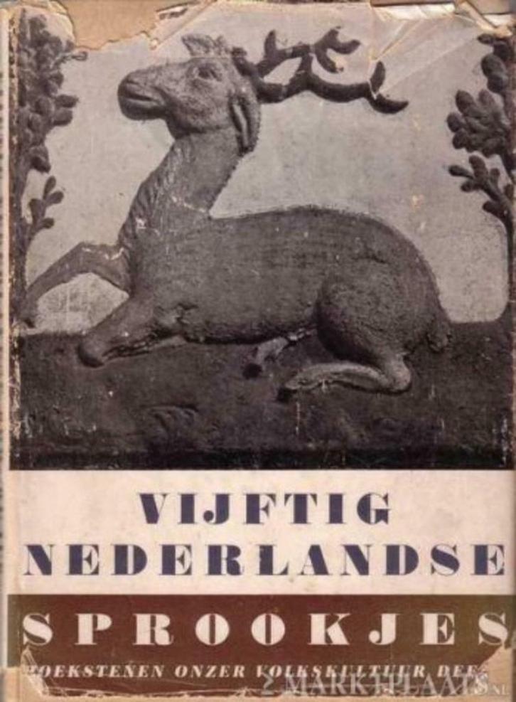 Vijftig Nederlandse sprookjes - (1942), Boeken, Sprookjes en Fabels, Gelezen, Ophalen of Verzenden