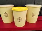3 vintage Tupperware trommels opbergdoos, Huis en Inrichting, Keuken | Tupperware, Ophalen of Verzenden, Gebruikt, Geel, Bus of Trommel