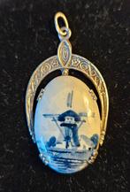 Kettinghanger zilver en Delfts blauwe steen, Ophalen of Verzenden, Zilver