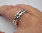 Zilveren aparte vintage ring maat 17.75 nr.1436, Sieraden, Tassen en Uiterlijk, Ringen, Verzenden, Zo goed als nieuw, 17 tot 18