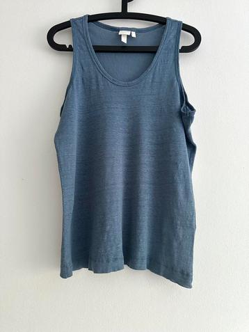Top lichtblauw linnen H&M maat L beschikbaar voor biedingen