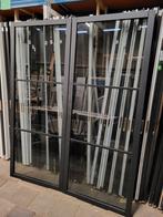 93x231,5cm binnendeur stomp Staal look zwart rookglas SK43, Ophalen, 80 tot 100 cm, 215 cm of meer, Glas