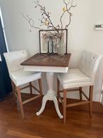 Riviera Maison bartafel met 2 pellini leren barstoelen, Huis en Inrichting, Ophalen, Zo goed als nieuw