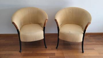 Giorgetti Progetti Kuipstoelen (2x), voor herbekleding beschikbaar voor biedingen