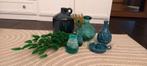 Donkergroene & petrol kleur woonaccessoires, Huis en Inrichting, Woonaccessoires | Vazen, Aardewerk of Porselein, Ophalen of Verzenden