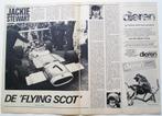 Tijdschriftartikel over Jackie Stewart uit 1971 Formule 1, Ophalen of Verzenden, Gebruikt, Overige sporten, Boek of Tijdschrift