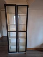 Ikea witte Billy boekenkast met zwarte glazen deuren, Ophalen, Gebruikt, 50 tot 100 cm, 25 tot 50 cm
