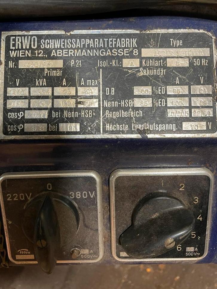 Rewo Lasapparaat 210A, Doe-het-zelf en Verbouw, Gereedschap | Lasapparaten, Gebruikt, Elektroden, 150 tot 250 ampère, Ophalen of Verzenden